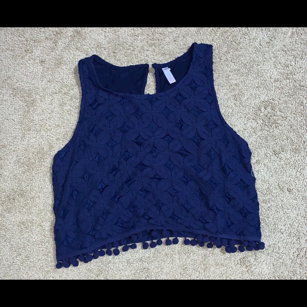Blue crop top